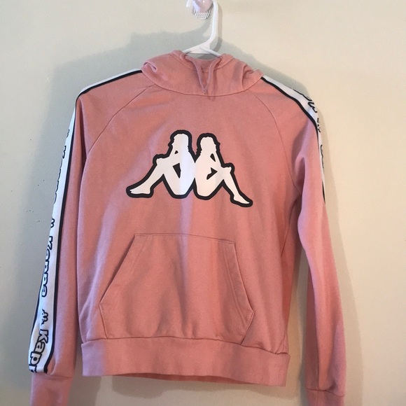 This is an extra small, pink Kappa hoodie. - Picture 1 of 4